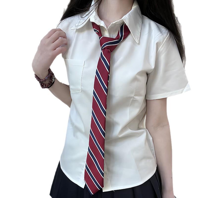 Women's TR Fabric Japanese School Style Blouse - Long & Short Sleeve Options