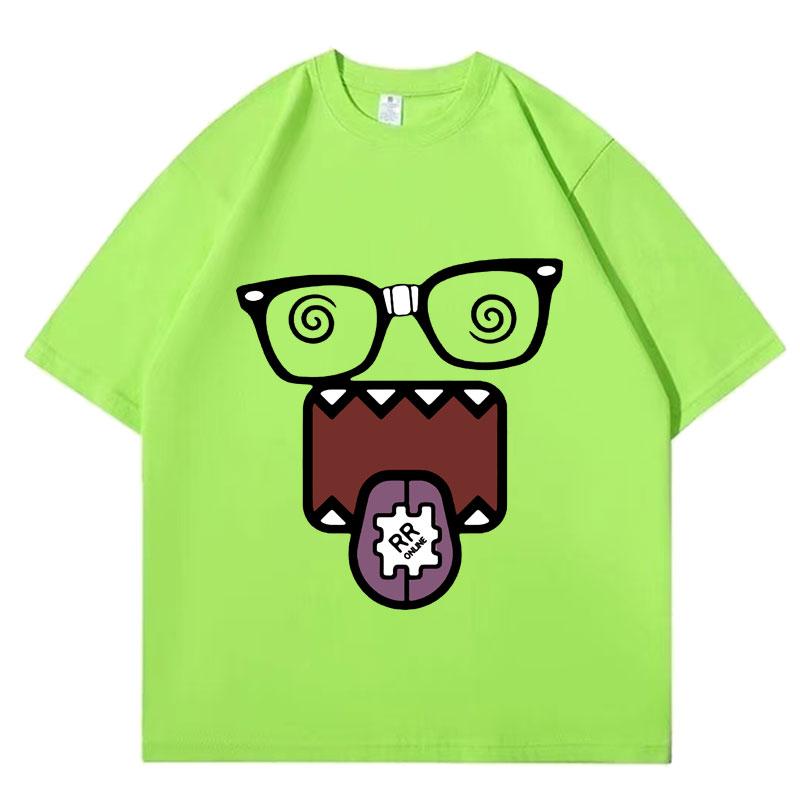 Domo Kun Funny Meme T Shirts Mens Women Clothes Classic Cotton Casual Tee Shirts Short Sleeve Oversized Tshirt Tops Streetwear