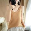 2024 Spring/Summer Women's V-Neck Knit Camisole: Slim, Sleeveless, Versatile Base Layer