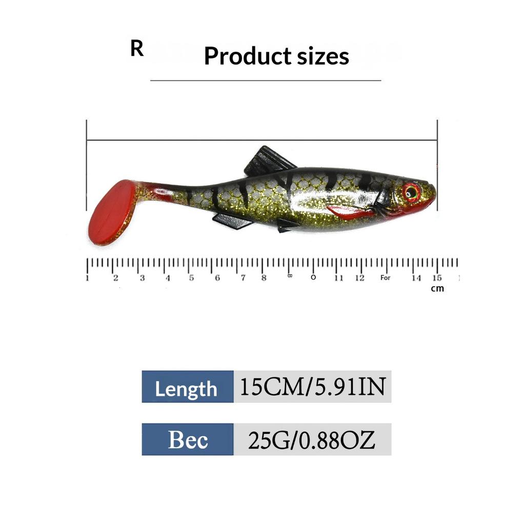 Attractive vibrating tail fishing lure with lively tail swing, designed to attract predatory fish and boost your catch rate effectively.