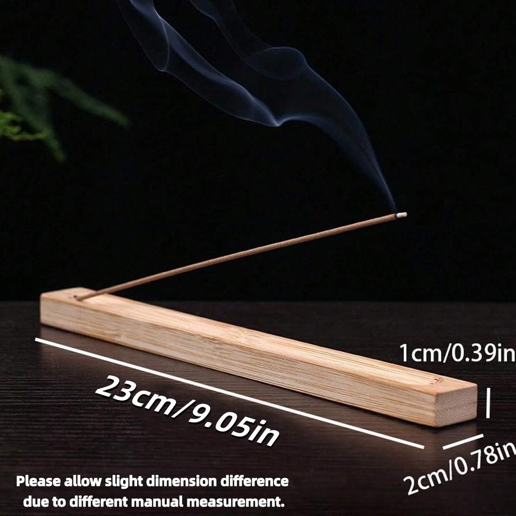 23CM Bambusbrett Räucherstäbchenhalter Linienräucherstäbchenbrenner Holz Aschefang Kunsthandwerk Sandelholz Spule Basis für Heimdeko