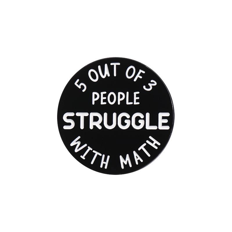 Academic Math Creative Series Cartoon Brooches Unique Metal Pins For Gifts Students
