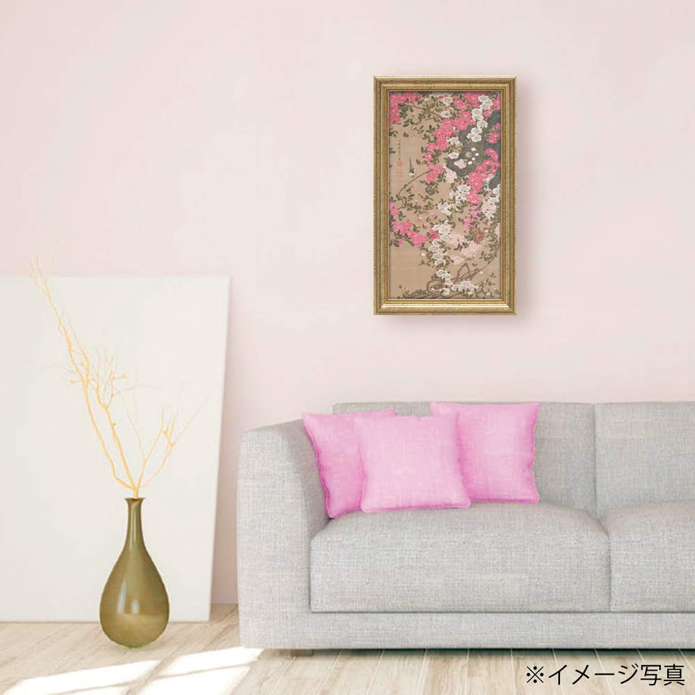 YouPower Ito Jakuchu Gel-Processed Art Frame "Roses and Small Birds" JI-07506