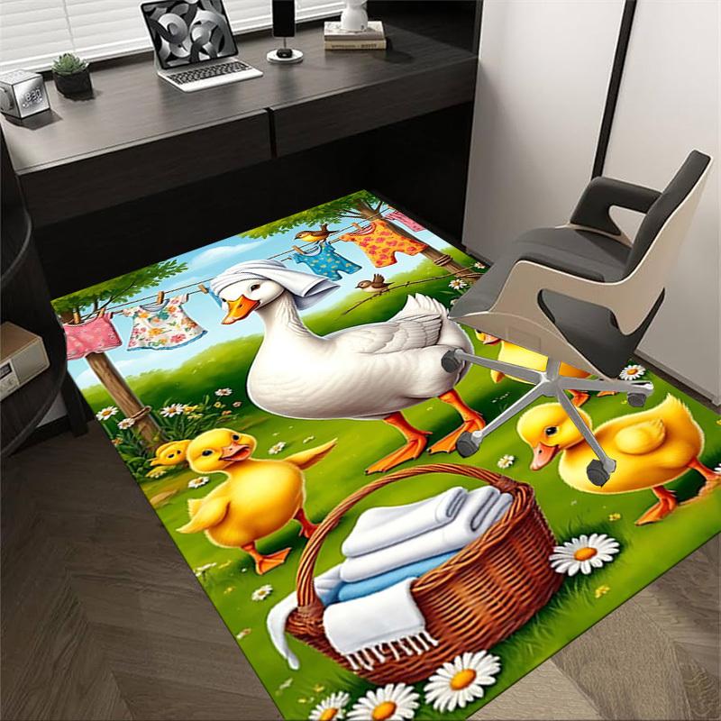 1PC Mother Goose Ducklings Non-Slip Floor Carpet Compatible for Office&Living Room&Bedroom&Dining room - Flat - Weave Machine-S0351