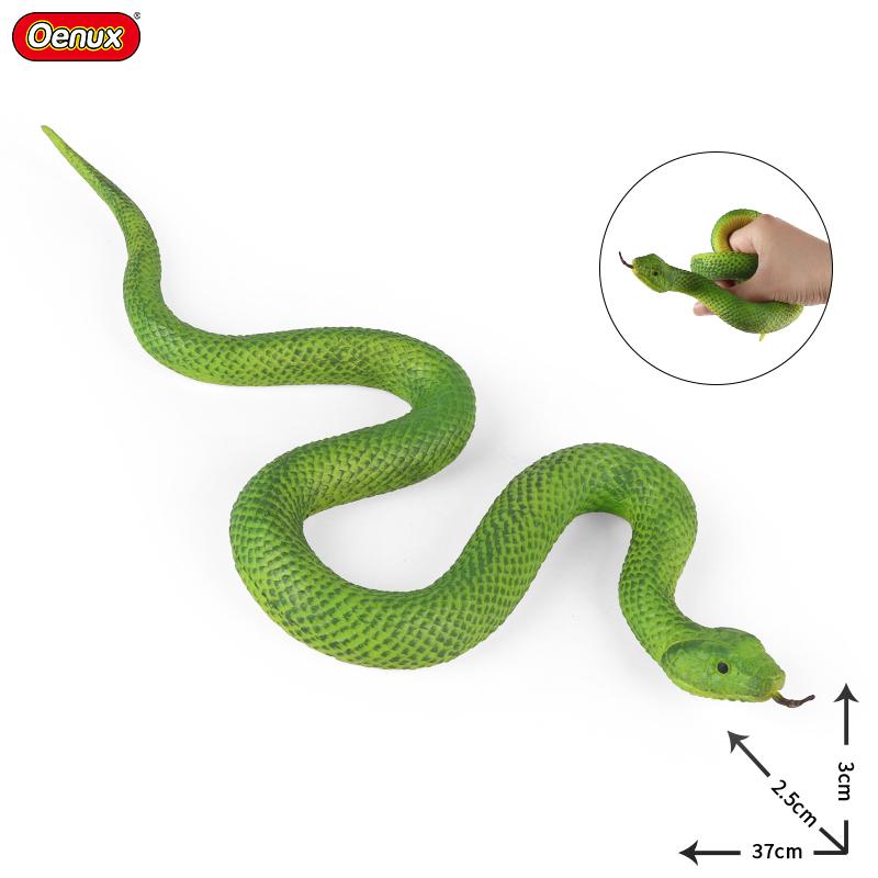 Oenux Reptile Simulation Snake Spider Lizard Insect Animals Model Action Figures Fun Anti Stress Soft TPR Halloween Toy Kid Gift