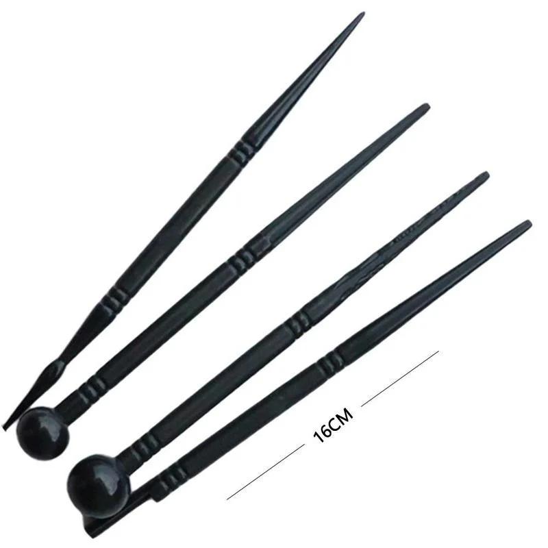 4pcs/set Cake Carved Pens Flower Modelling Tool Fondant Biscuit Cake Molds Petal Pattern Stick Tool Pen