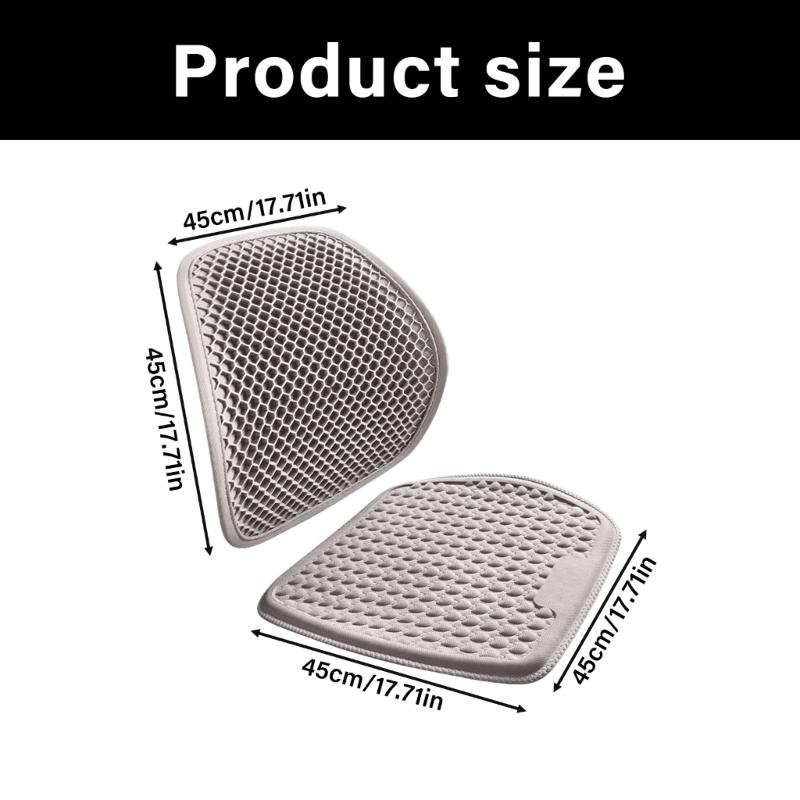 Ventilated Breathable Ice Cooling Car Seat Pad With Mesh And Spinal Support For Hot Weather Comfort Extended Driving