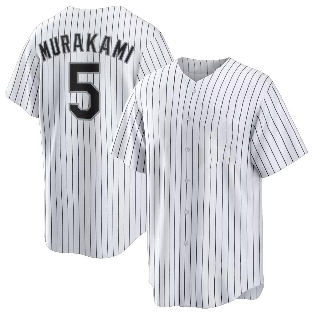 Custom Chicago Baseball Jersey Men Murakami 5 Anderson 7 Robert Jr 35 Abreu Stitched Pinstriped Baseball Uniform