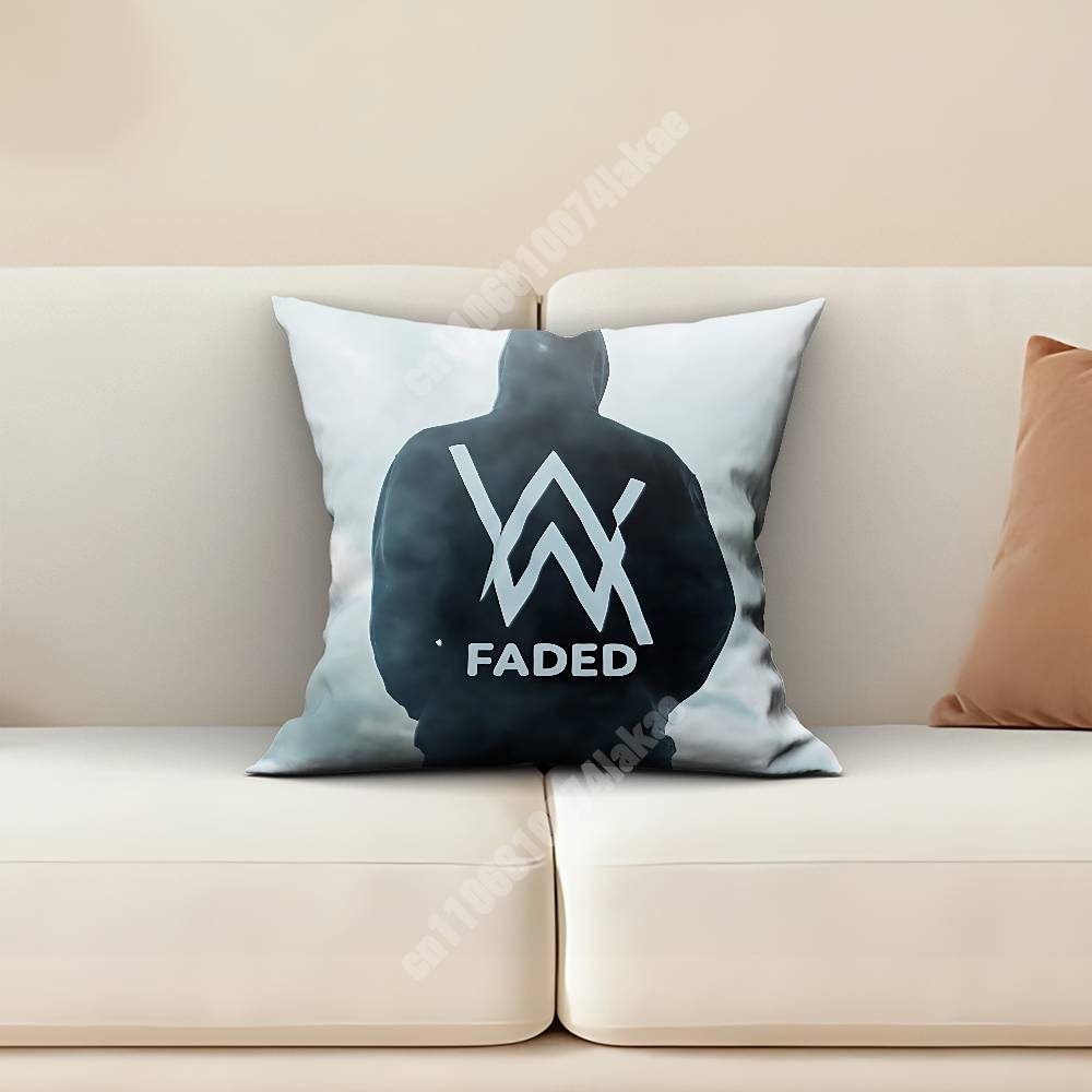 DJ AAlan Walker Faded Walkerworld Pillow Cover Sofa Couch Cushion Case Creative Workspace Accent Home Decor
