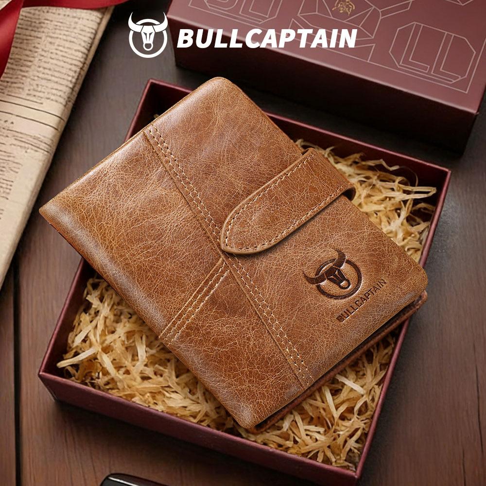 Men'S Leather Wallet Short Vertical Multifunctional Separable With Change Clip Business Casual Coin Bag