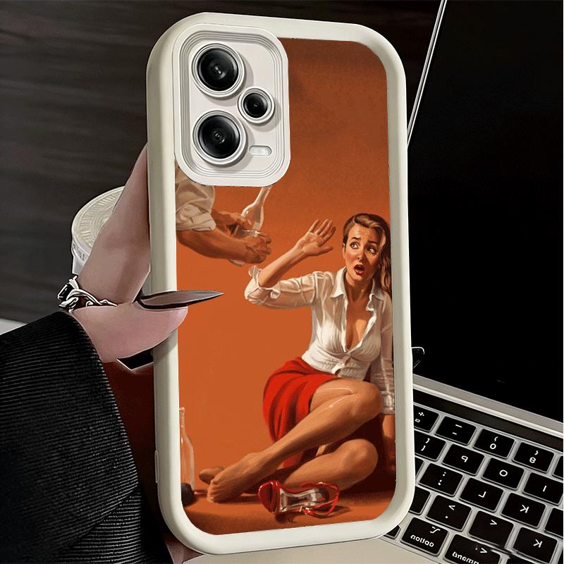Retro Poster Style Pin Up Girls Soft Phone Case for Xiaomi Redmi Note 15 14 13 12 11 Pro Plus 10S 11S 4G 11T 5G Shell Silicone F