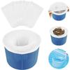 Pool Skimmer Socks 12 Pcs - Elastic Nylon 13x24 Cm - Reusable White Filter