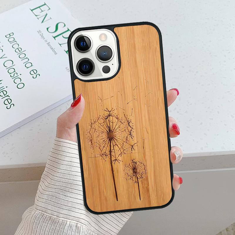 Bamboo Wooden ANIMALS Phone Case For iPhone 17 Air 15 16 16e 14 13 Pro Max Coque 12 11 Pro Max PLUS fundas cover