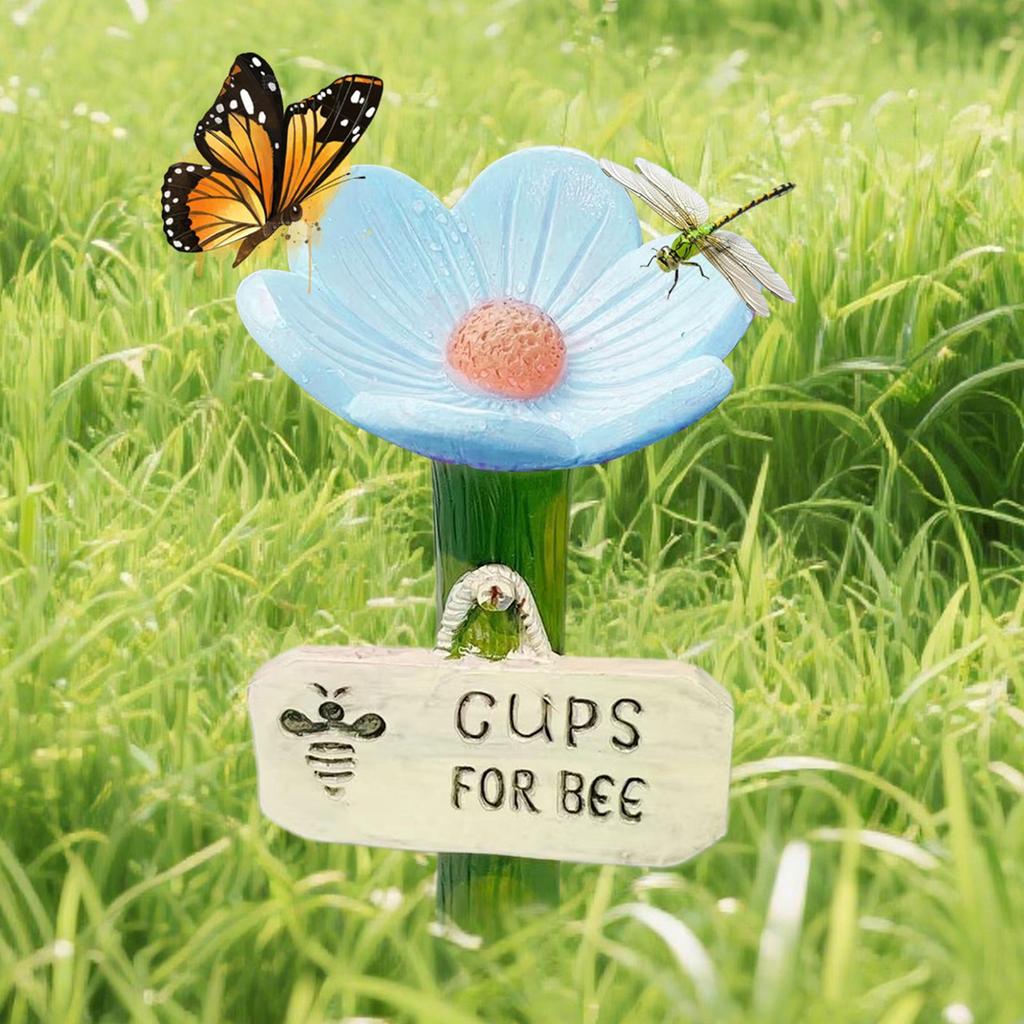 Bee Watering Cup Bee Watering Station Garden Outdoor Butterfly Feeder Insect Watering Bee Ladder Outdoor Yard Decoration