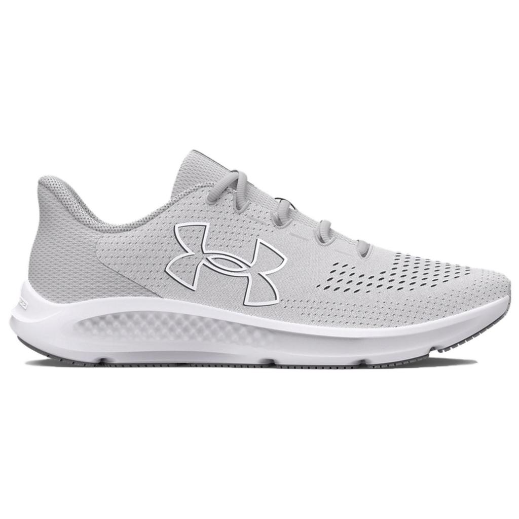 Under Armour  Charged Pursuit 3 Big Logo - Halo Grey White Women Sneakers 3026523-100
