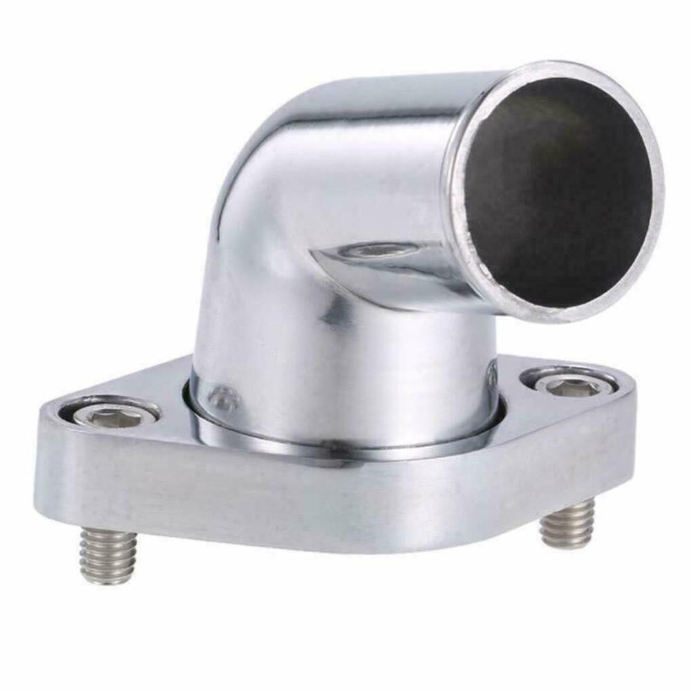 90° Swivel Polished Water Neck Thermostat Housing For SBC Chevy 327 350 396 454