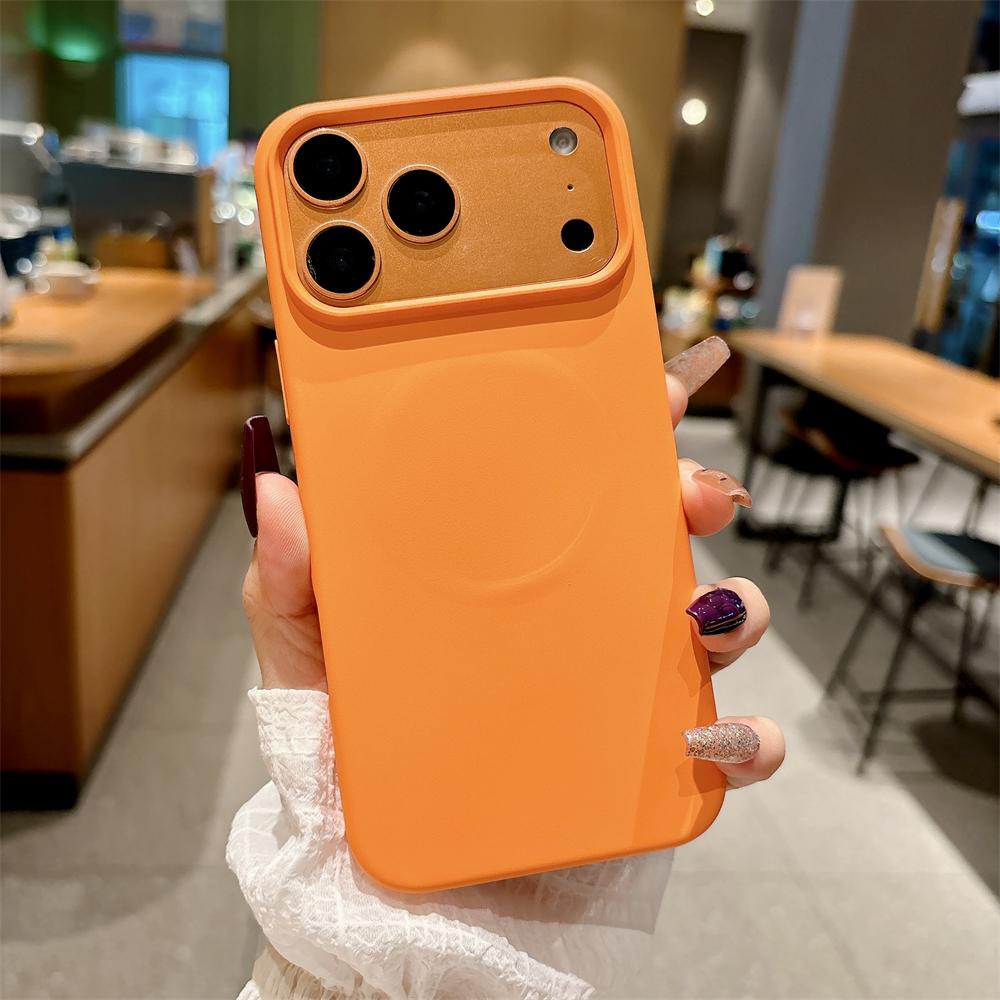 

New Liquid Magnetic Silicone Case For iPhone 17 16 15 14 13 12 11 Pro Max Plus Air For Magsafe Wireless Charge Matte Soft Cover iPhone17 Pro Max