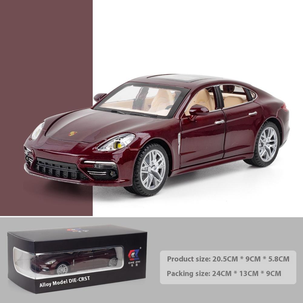 

1/24 Porsche Panamera Металлическая литая модель спортивного автомобиля Симуляция Звук и свет Модель седана Можно собирать Украшения для мальчиков Подарки на день рождения