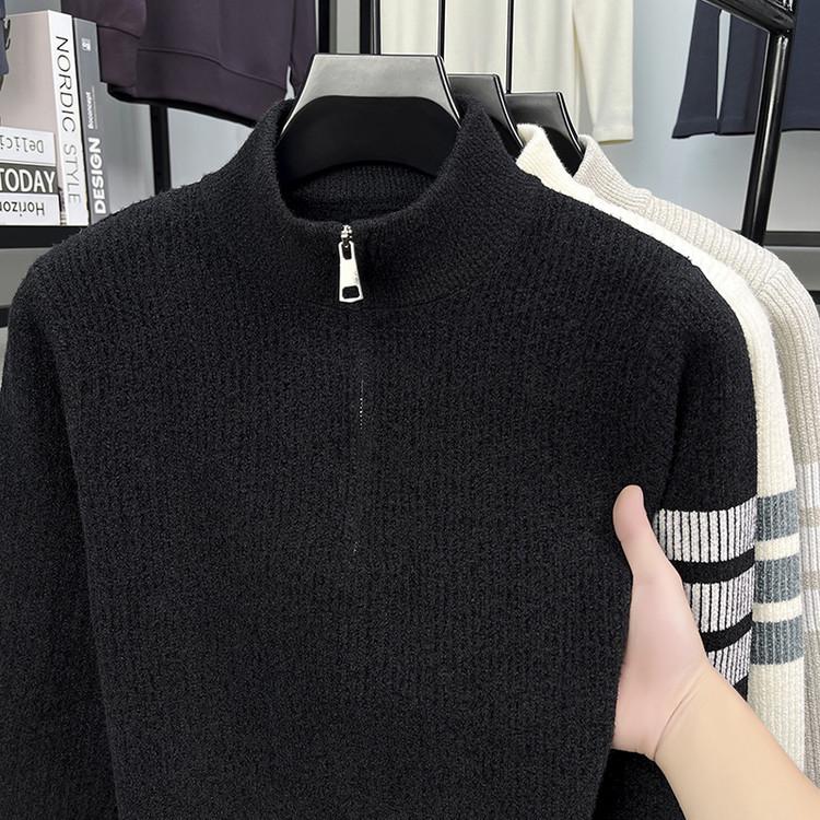 

Men s Korean Style Winter Knit Sweater - Trendy Base Layer for Autumn/Winter XXL чёрный