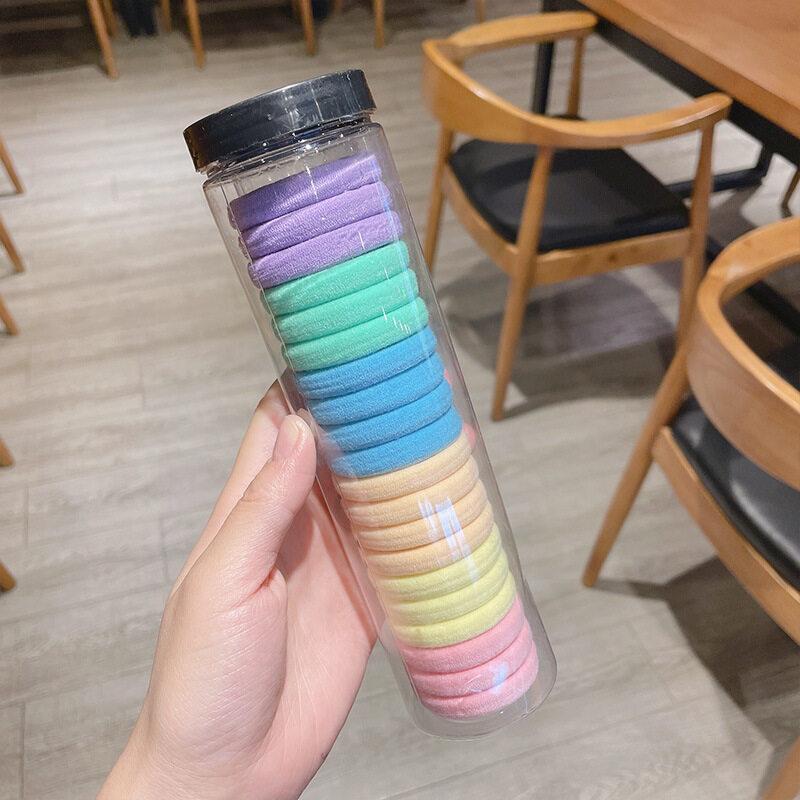 20pcs/Canned Hair Bands New Rubber Band Women Tied Towel Ring Bold High Elastic Hair Rope Simple Headband.