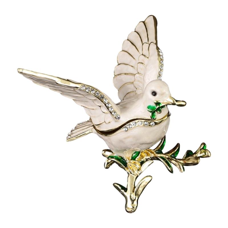 

Premium Sturdy Jewelry Box Featuring European Style Doves Motif Metal Jewelry Container For Jewelry Protections 1