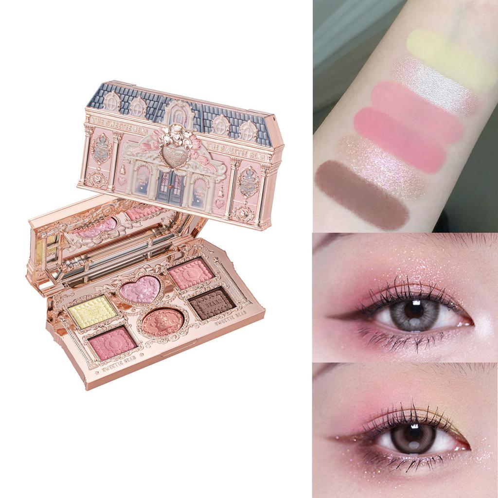 Flower Knows 2026 Bunny Garden Oogschaduw Palet Schattig Konijn Thema Alles-in-één Cosmetische Collectie met Blush & Highlighter