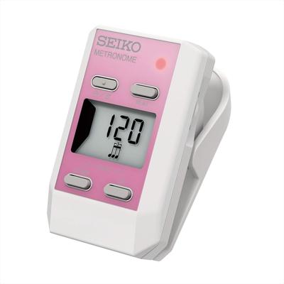 SEIKO Digital Clip Pearl Rotary Volume Adjustment and Mute Function Metronome, Type, Pink, DM51P,