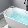 Bathtub Pillow with 6 Suction Cups Hook Washable Ergonomic Air Mesh Non-slip Neck Shoulder Back Support Thick Soft SPA Headrest Cushion Bathroom