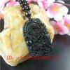 Certified Chinese Natural Black Green Jade Dragon Pendant Beads Necklace Charm Jewelry Obsidian Carved Amulet Gifts for Men
