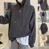Γυναικεία Φούτερ Oversized με Κουκούλα και Φερμουάρ Μπλούζα Μακρυμάνικη με Τσέπες Απλά Μπουφάν με Κορδόνι Σύσφιξης Φθινοπωρινά Εξωτερικά Ρούχα