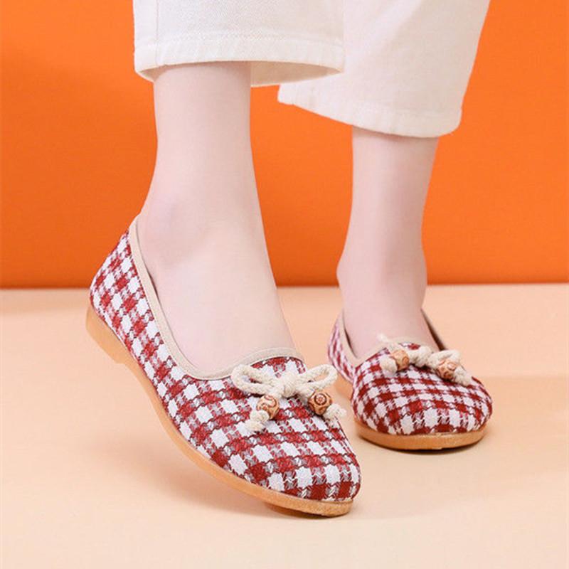 Cresfimix Sapatos Femininas Lady Cute Sweet Light Weight Bow Tie Slip on Flat Loafers for Spring & Summer Women Cute Shoes A498