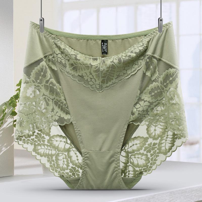 Fat Plus Size Sexy Slips aus Spitze, hohe Taille, dreieckige Unterwäsche für Frauen, schmal geschnittene Höschen