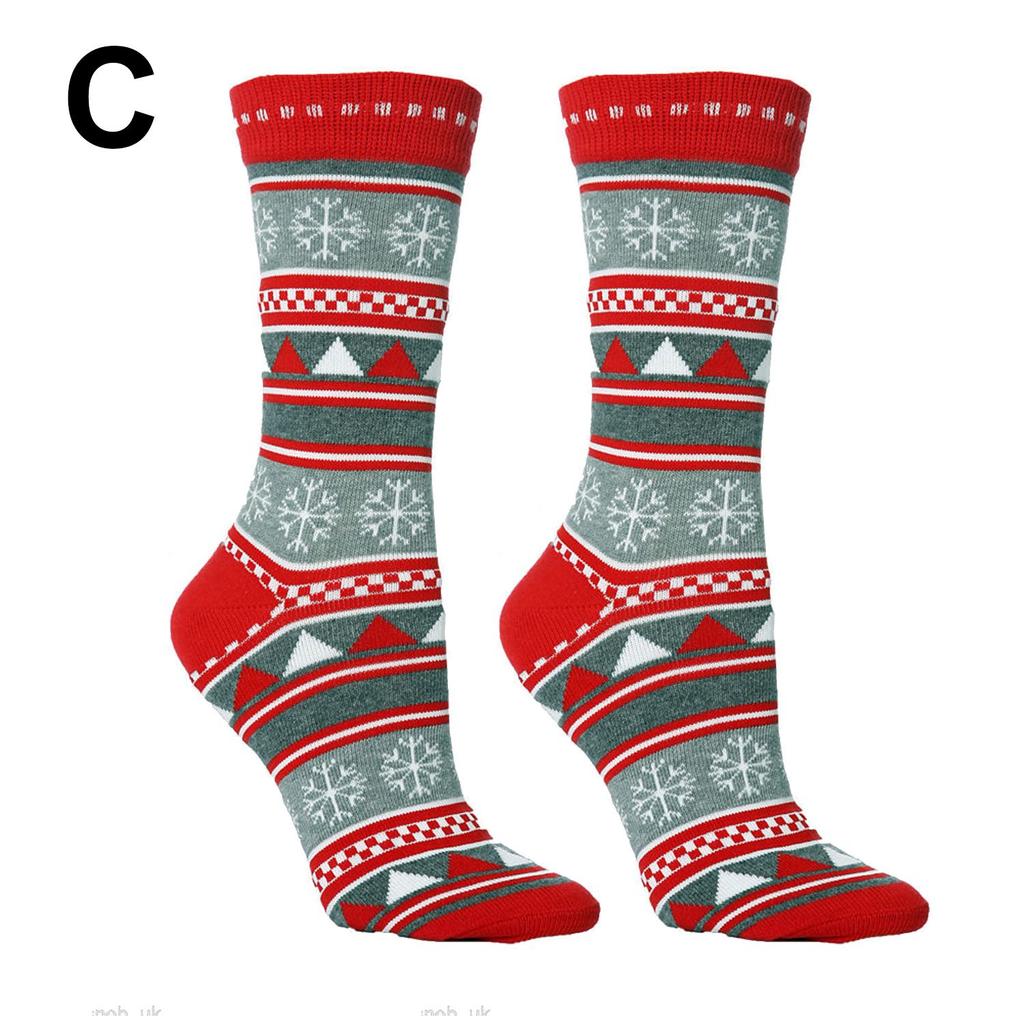 Unisex Cotton Knit Novelty Man Woman Lady Santa Claus Santa Stockings Christmas Socks