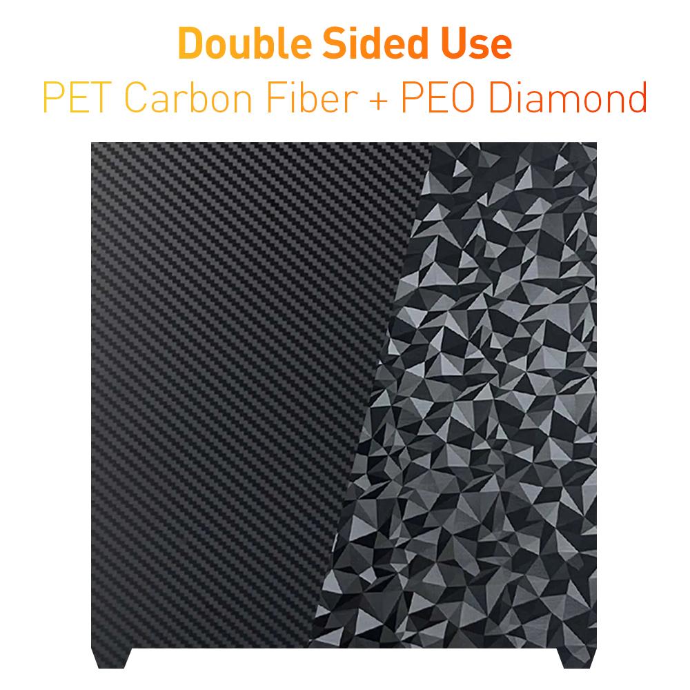 Black PEI Frosted Build Plate 370x370mm High Strength & Wear Resistance Easy Mode Steel Sheet for K2 For Creality K2 Plus
