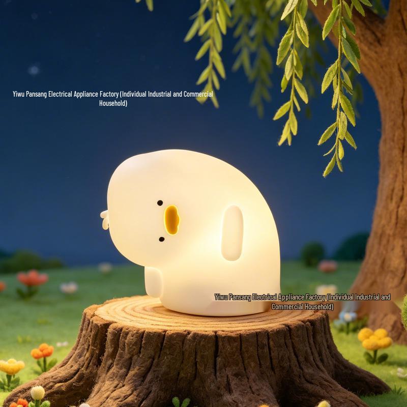 Silicone Panda Night Light: Baby Bedroom Lamp, Eye-Friendly & Rechargeable for Night Feeding