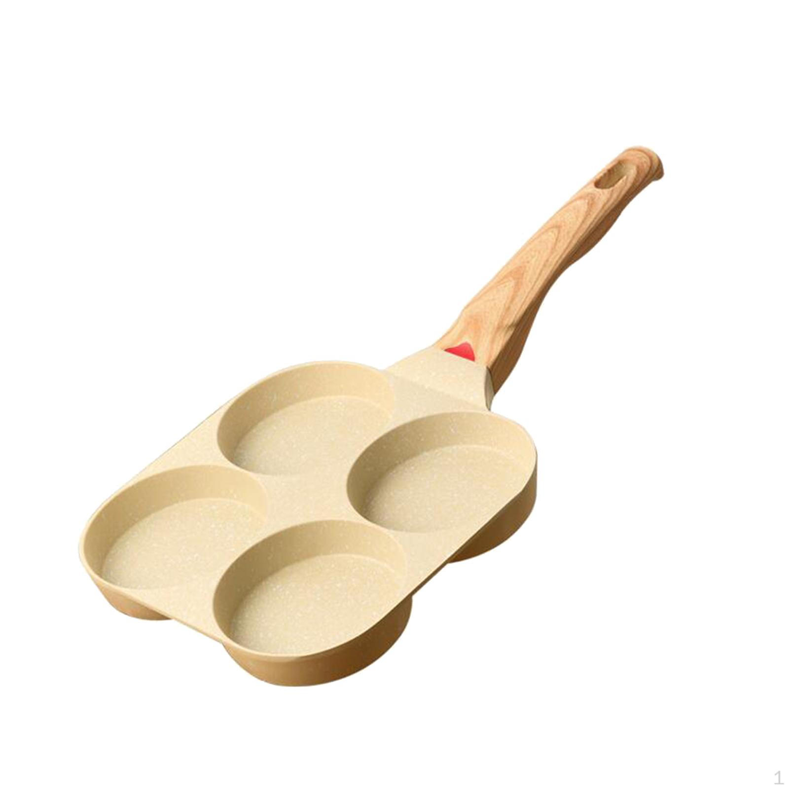 4 Hole Egg Frying Pan, Omelet Pan Skillet for Cooking Baking Vegetable Burger