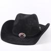 Popular European and American Classic Suede Western Cowboy Hat, Men's and Women's Fashion Big-brimmed Top Hat Shade