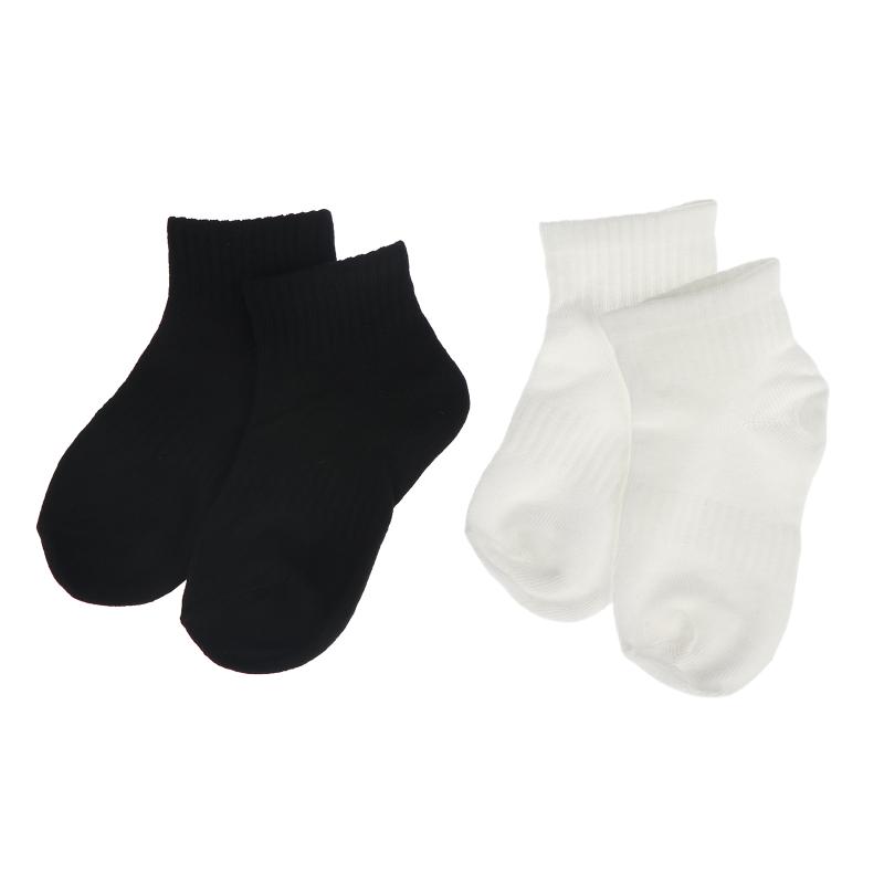 5 Pairs Student Sports Socks Cotton Soft Long Tube Socks Absorbing Sweat Girls Boys Baby Black White Tube Socks 1-13 Years