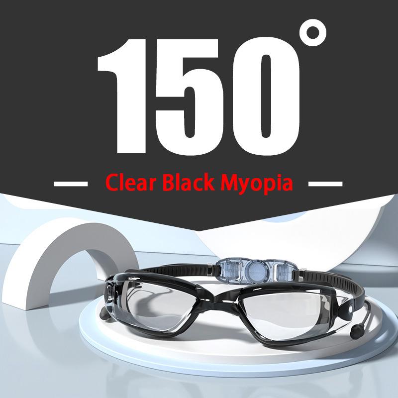 -1.5 Bis -7.0 Erwachsene Myopie Silikon HD Klare Linse Anti-Beschlag Schwimmbrille Schwimmbrille Kundenspezifisch Unterschiedliche Stärke Linkes Rechtes Auge
