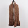 Hot Sale Winter Women Warm Knitted Real Mink Fur Scarf Natural Luxury Mink Fur Shawl Lady Long Style Real Mink Fur Scarves