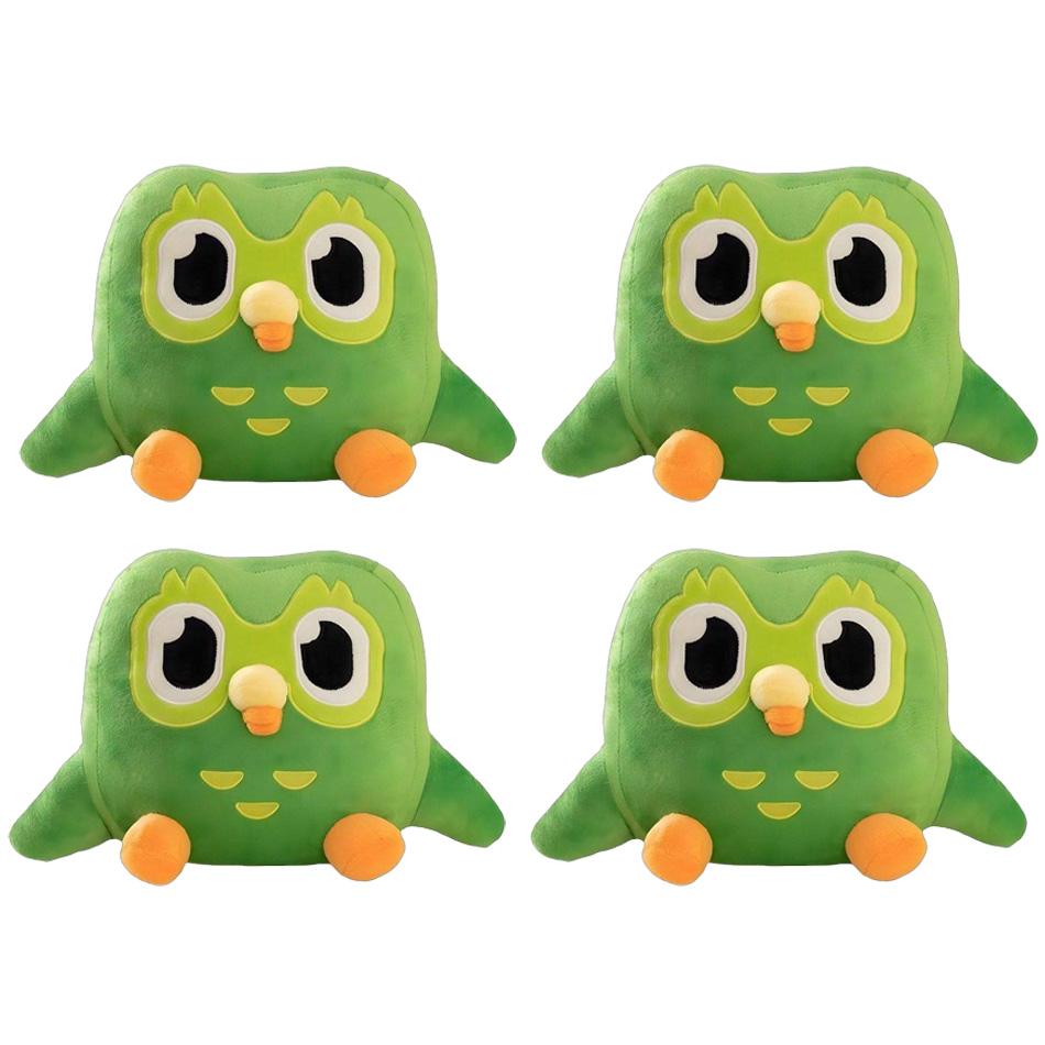 Groene Duolingo Uil Pluche Speelgoed - Zacht Knuffeldier Pop Duo De Uil Cartoon Anime Cadeau Voor Kinderen Verjaardag