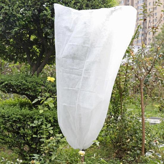 Plant Cold Proof Cover Winter Protection Frost Blanket with Adjustable Drawstring Zipper Freeze Protection Bag for Garden Shrubs Trees