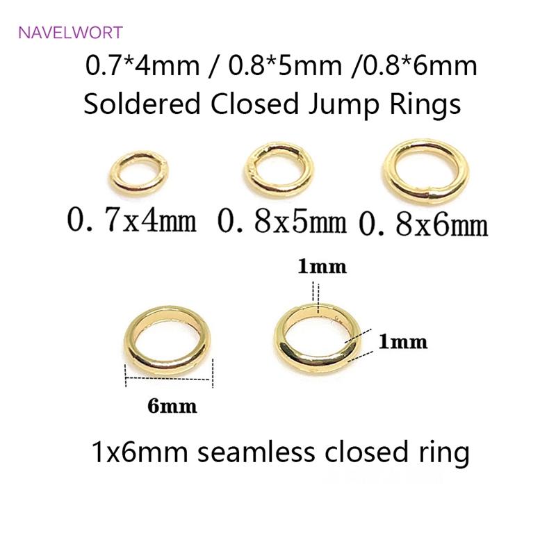 Großhandel 14K/18K Vergoldet Gelötet Geschlossene Ringverbinder Biegeringe Für DIY Schmuckherstellung Zubehör