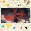 Anime Dragon Warrior Towel Soft Lightweight Anti-Sand Large Beach Towel Quick-Drying Bath Sports Family