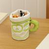 Desktop Storage Cartoon Cat Stationery Bag Korean Style Water Cup Shape Handheld Pen Container Aesthetic Large Capacity