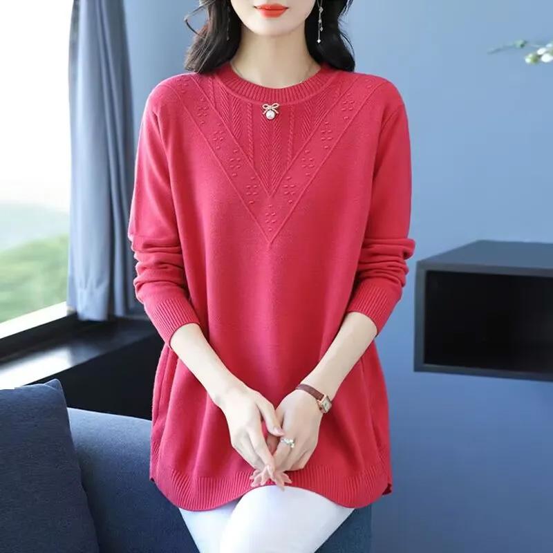Pulover pentru Femei Toamnă Iarnă Pulover Îngroșat Cald Tricotat Elastic Mânecă Lungă Jumper Oversize Topuri