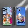 R-Cartoon The F-Flintstones Phone Case For IPhone 16,15,14,13,12,11,XS,XR,X,8,7,Pro,Max,Plus,mini Silicone Black Cover