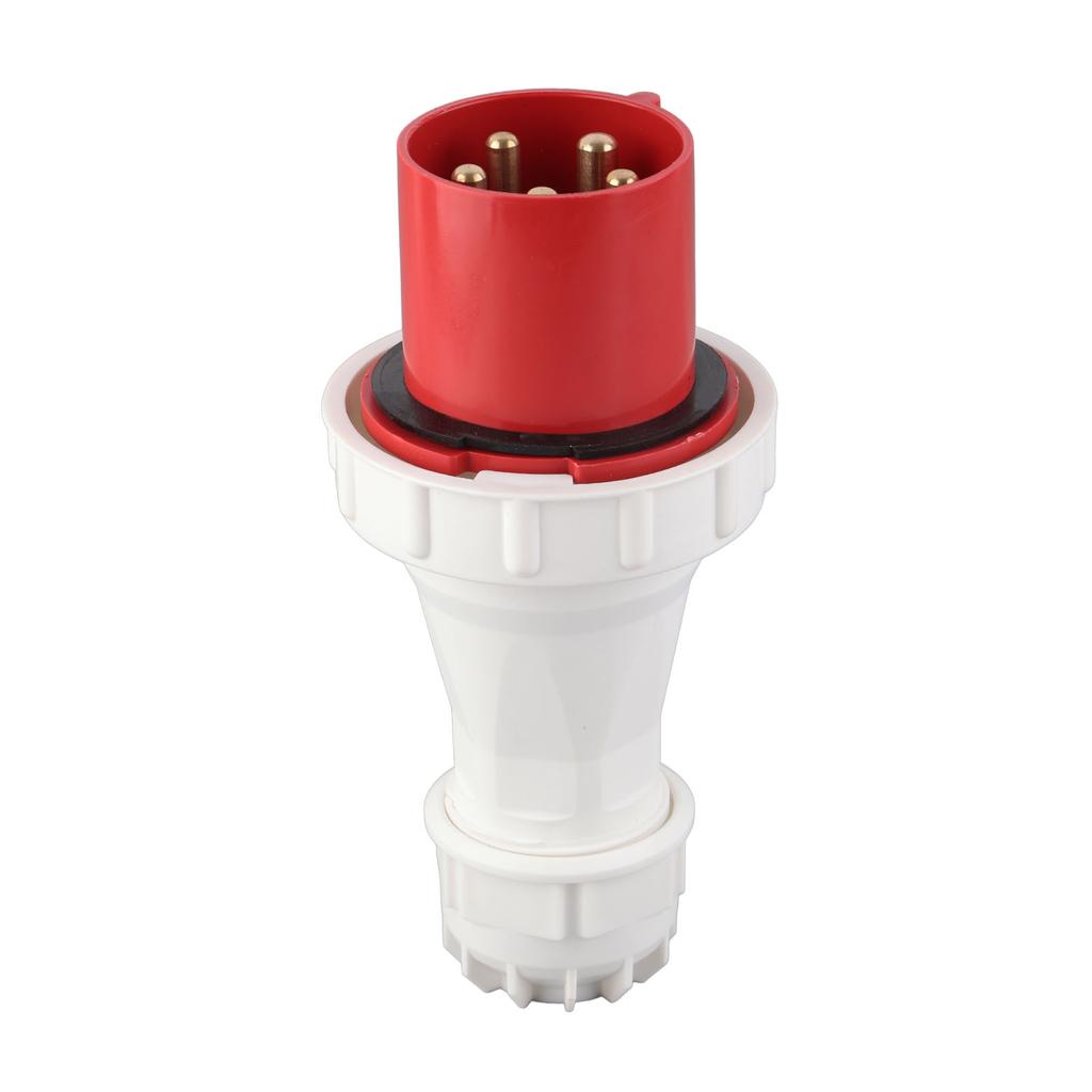 Industrial Socket CEE Aviation Connector IP67 Waterproof 5PIN 63A 220‑415V Red for Outdoor