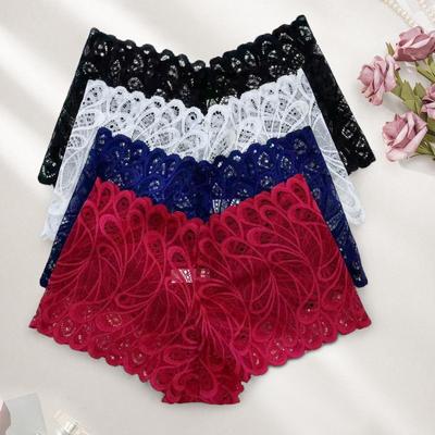 Women's Lace Boxer Briefs - European & American Style Panty Set