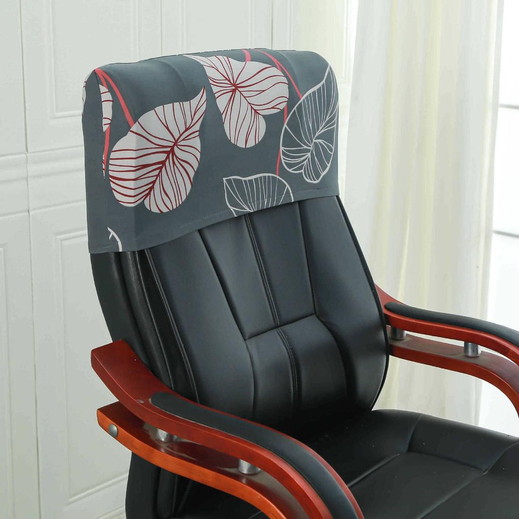 Elastic Boss Chair Headpillow Case Office Chair Cover Swivel Chair Headpillow Case Computer Chair Headpillow Seat Dustproof Head Cover